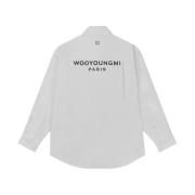 Wooyoungmi Cotton Back Logo Shirt White - 22FW