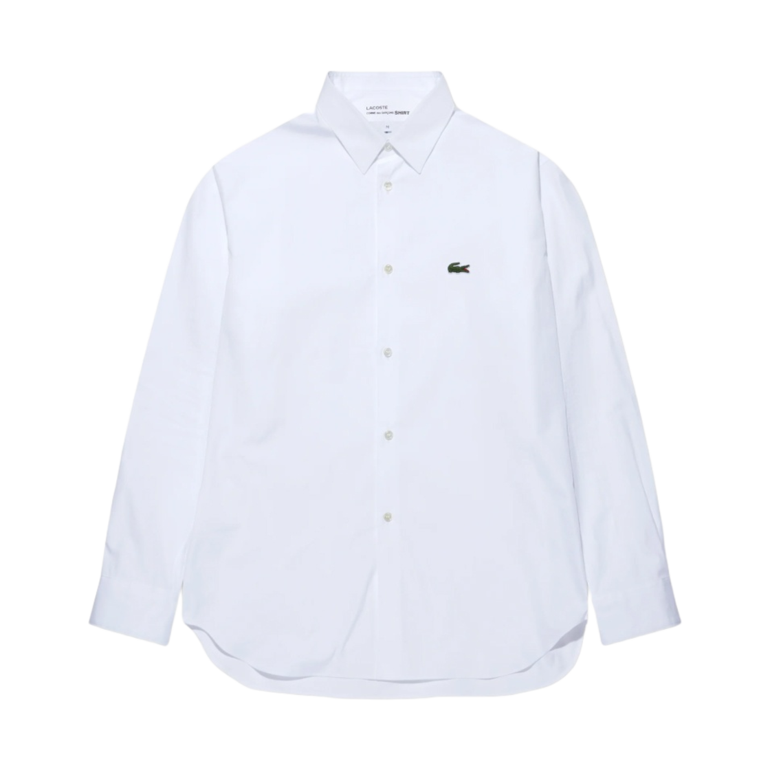 꼼데가르송 셔츠 x 라코스테 코튼 포플린 셔츠 화이트(Comme des Garcons Shirt x Lacoste Cotton Poplin Shirt White) - 1