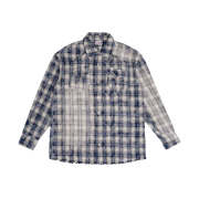 Roughneck Washed Check Shirt Blue