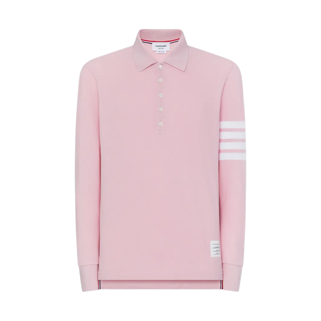 MJP137G-07976-680 Thom Browne Classic Pique 4-Bar Polo Light Pink