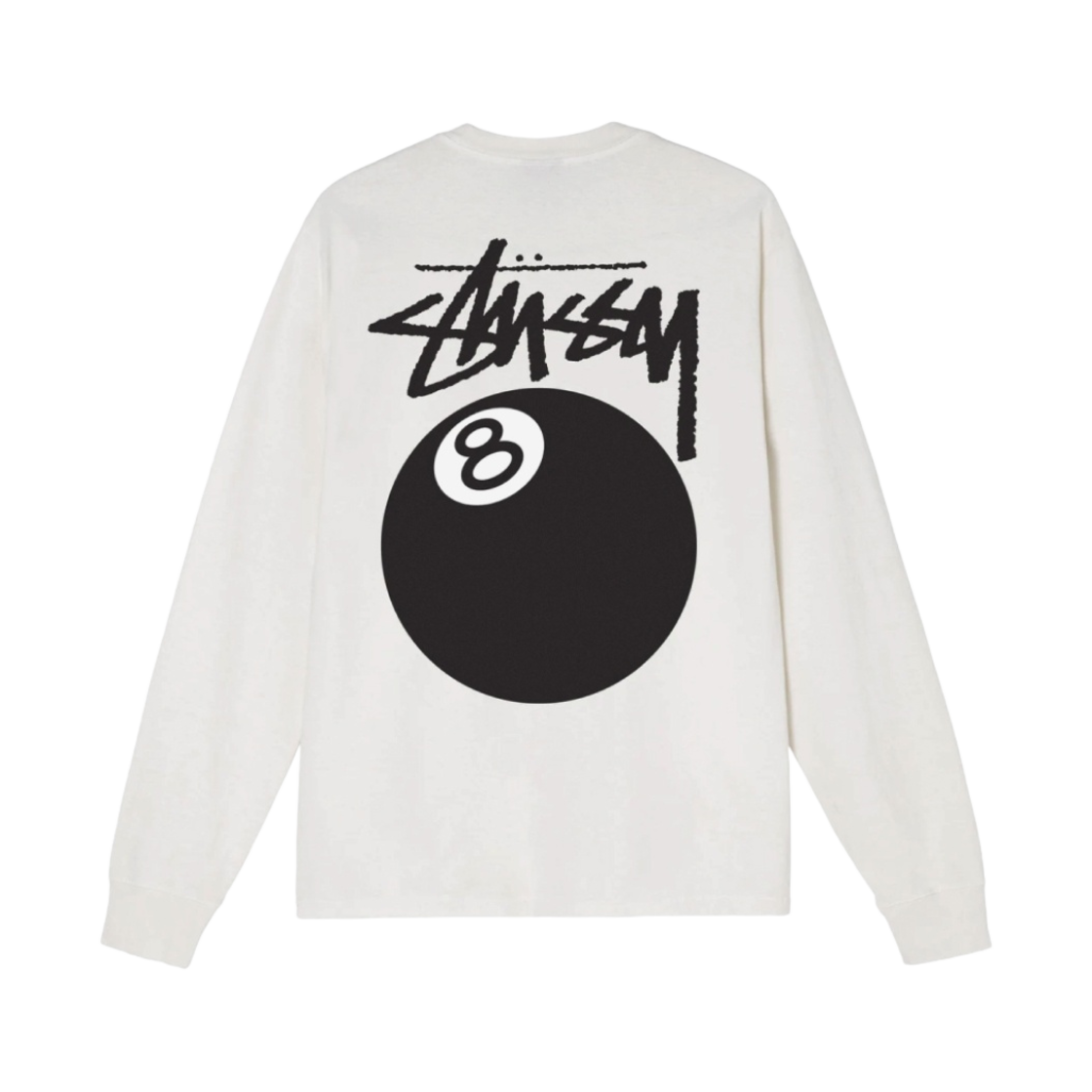 스투시 8볼 피그먼트 다이드 롱슬리브 티셔츠 내츄럴