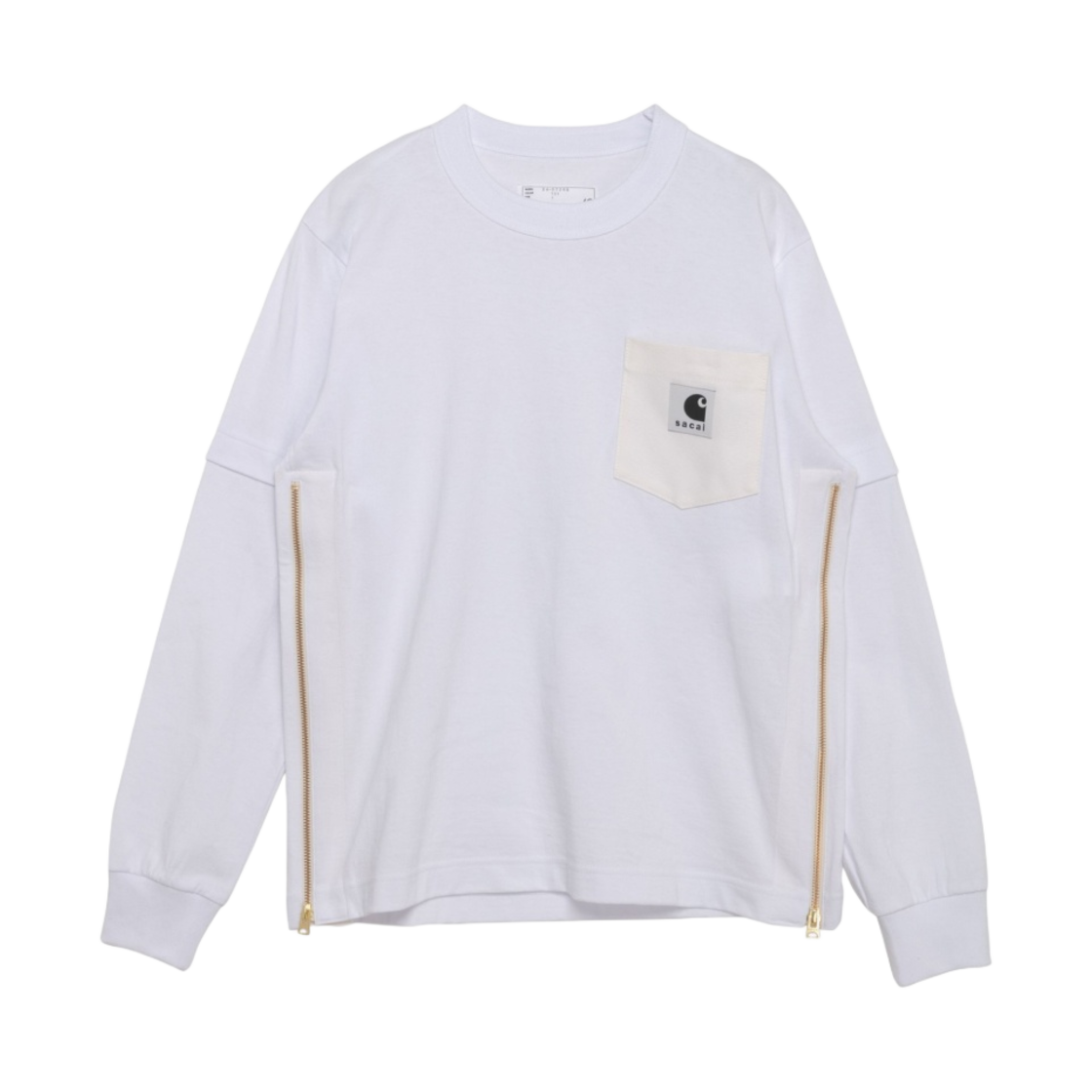 トップス Sacai Carhartt WIP L/S T-Shirt WHITE sacai×CARHARTT WIP L S T-ShirtロングスリーブTシャツ24-0726S