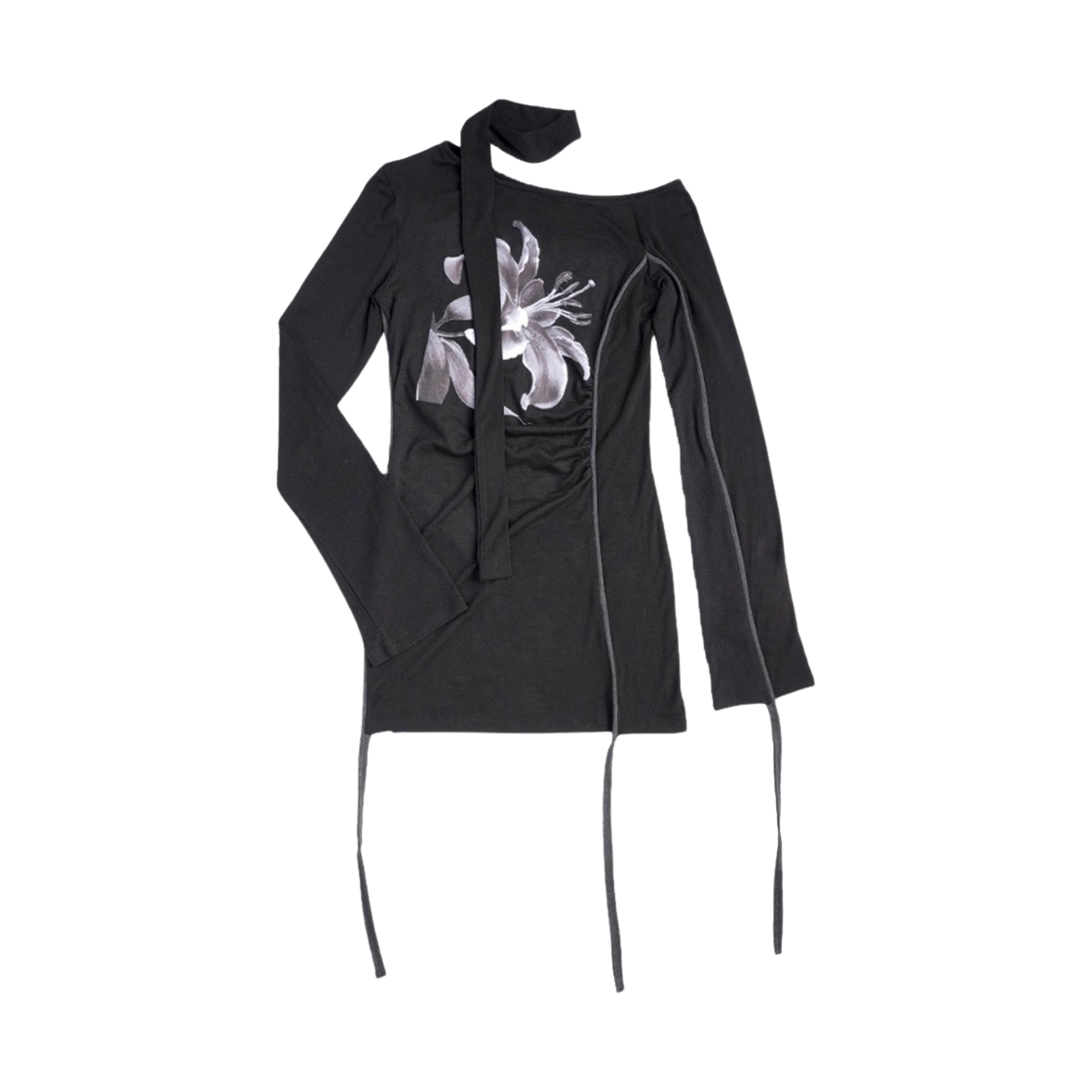 엘프엘프엘프 아카이브스 우먼 릴리 스카프 탑 블랙(Elfelfelf Archives Women Lily Scarf Top Black)
