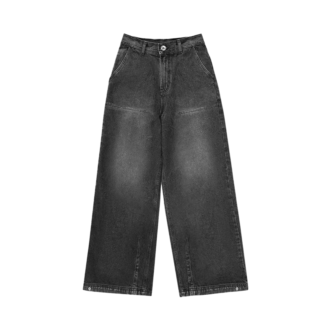 비엘알 포인티니스 엠브로이더리 와이드 데님 팬츠((W) BLR Pointiness Embroidery Wide Denim Pants)