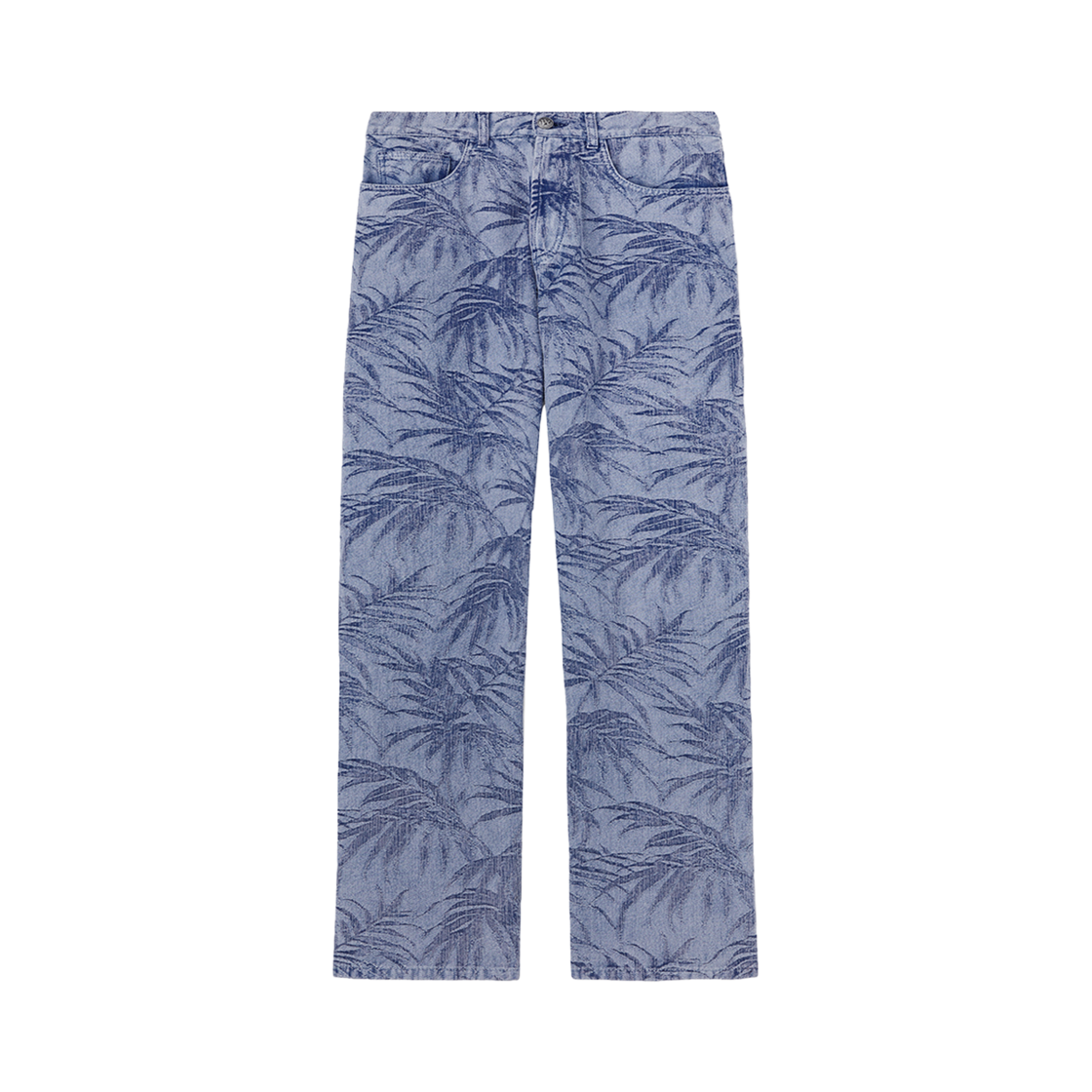 팜엔젤스 팜스 자카드 스트레이트 5 포켓 라이트 블루(PALM ANGELS Palms Jacquard Straight 5 Pkt Light Blue)