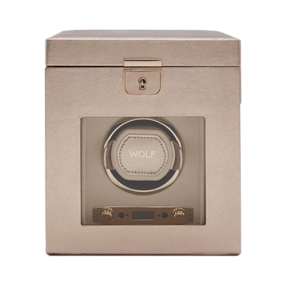 213716 Wolf 1834 Palermo Single Winder with Jewelry Storage Rose Gold