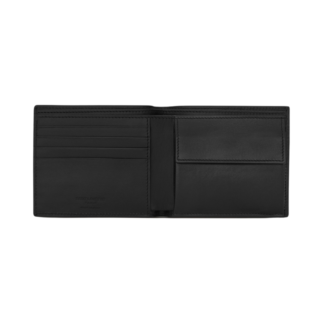 생로랑 스무스 레더 이스트/웨스트 동전 반지갑 블랙(Saint Laurent East/West Wallet with Coin Purse in Smooth Leather Black) - 3
