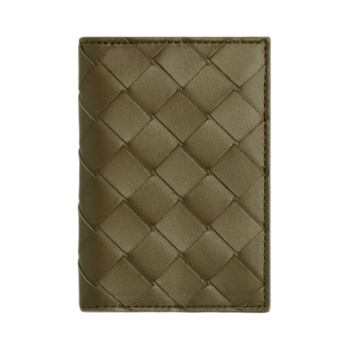 보테가 베네타 인트레치아토 플랩 카드 케이스 머드(Bottega Veneta Intrecciato Flap Card Case Mud) - 1