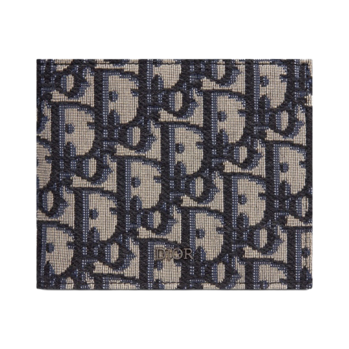2OBBH027YSE-H05E Dior Compact Wallet Beige & Black Dior Oblique Jacquard