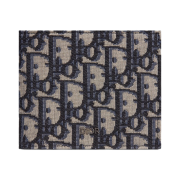 Dior Compact Wallet Beige & Black Dior Oblique Jacquard