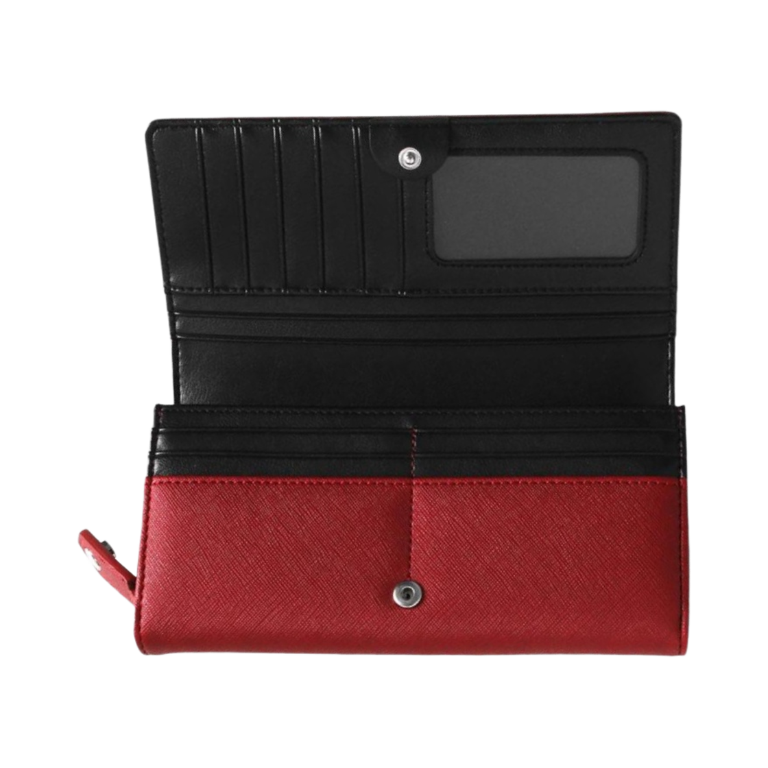 비비안 웨스트우드 비건 바이오 레더 사피아노 더비 클래식 롱 지갑 레드(Vivienne Westwood Vegan Bio Leather Saffiano Derby Classic Long Wallet Red) - 2