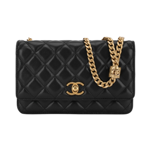 Chanel Wallet On Chain Lambskin & Gold Black