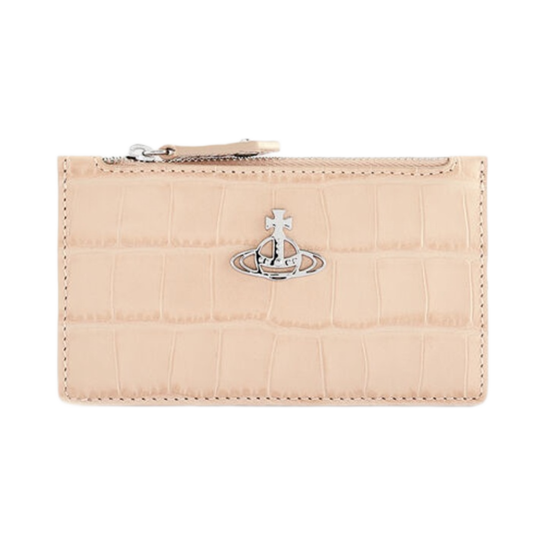 비비안 웨스트우드 크로커다일 슬림 롱 카드 홀더 크림(Vivienne Westwood Crocodile Slim Long Card Holder Cream) - 1