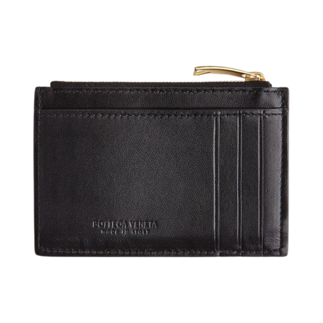 보테가 베네타 지퍼 카드 케이스 블랙 골드(Bottega Veneta Zipped Card Case Black Gold) - 2
