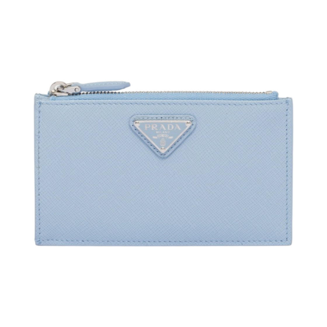 프라다 사피아노 레더 카드 홀더 페일 블루(Prada Saffiano Leather Card Holder Pale Blue) - 1