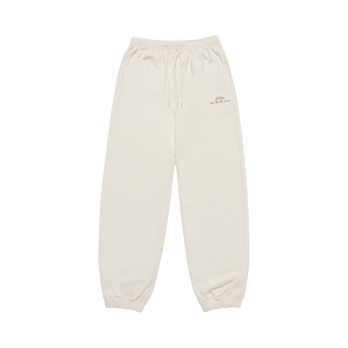 아크메드라비 업사이드 다운 로고 내핑 쭈리 팬츠 아이보리