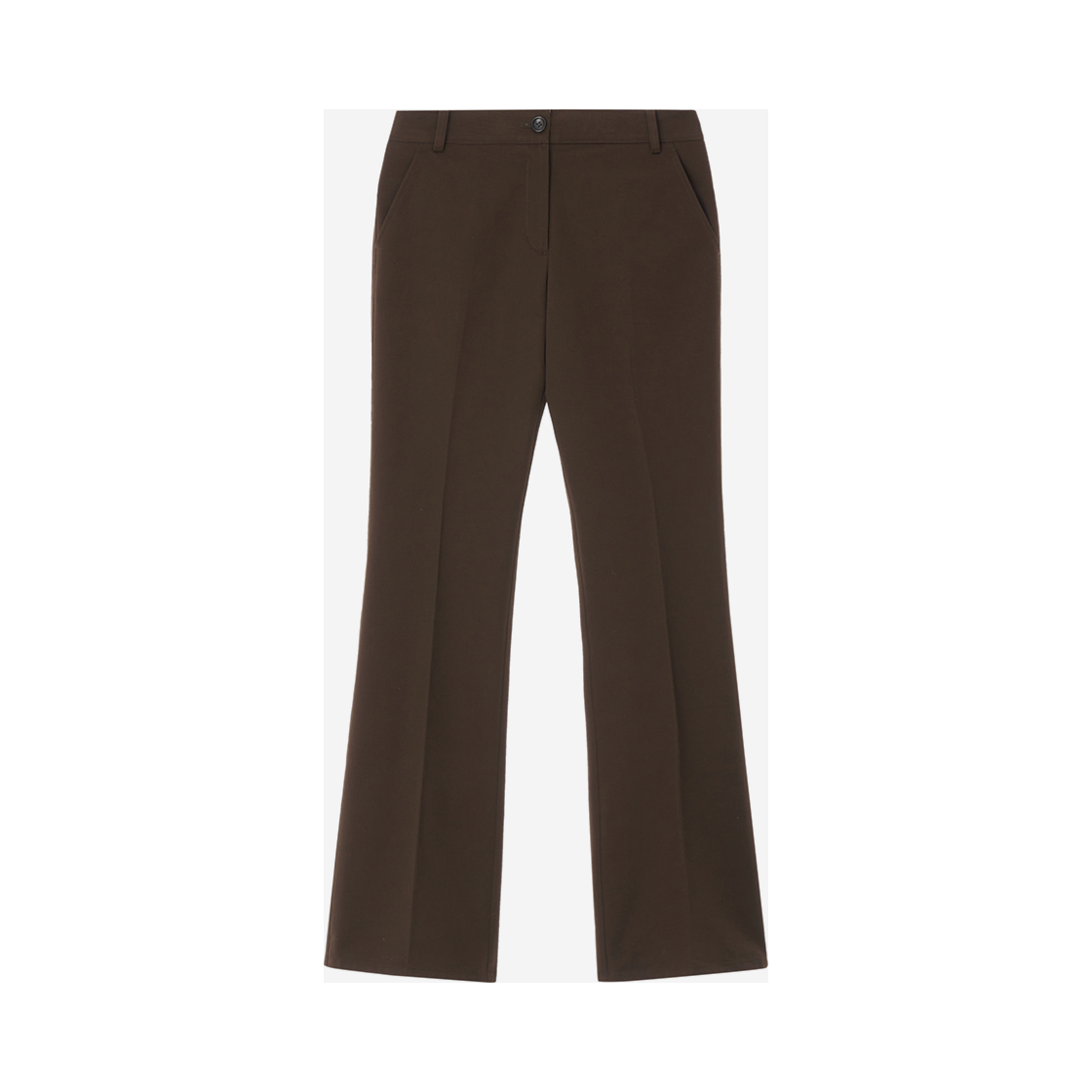 Z24FWPT002 zeezeezee Chino Bootcut Trousers Deep Brown