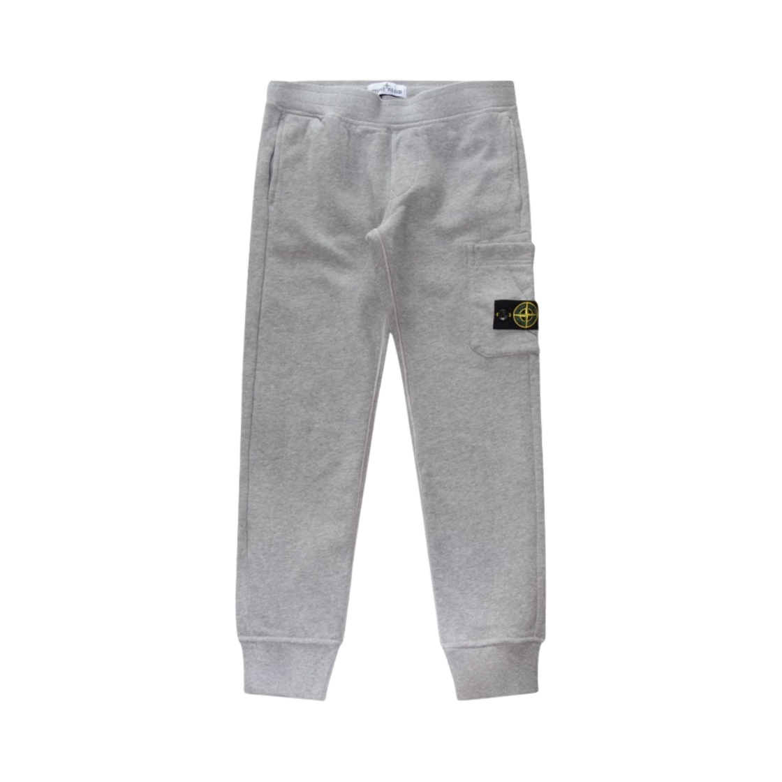 791661520-V0M64 (Kids) Stone Island 61520 Garment Dyed Cotton Fleece Cargo Sweatpants Melange Grey - 23FW