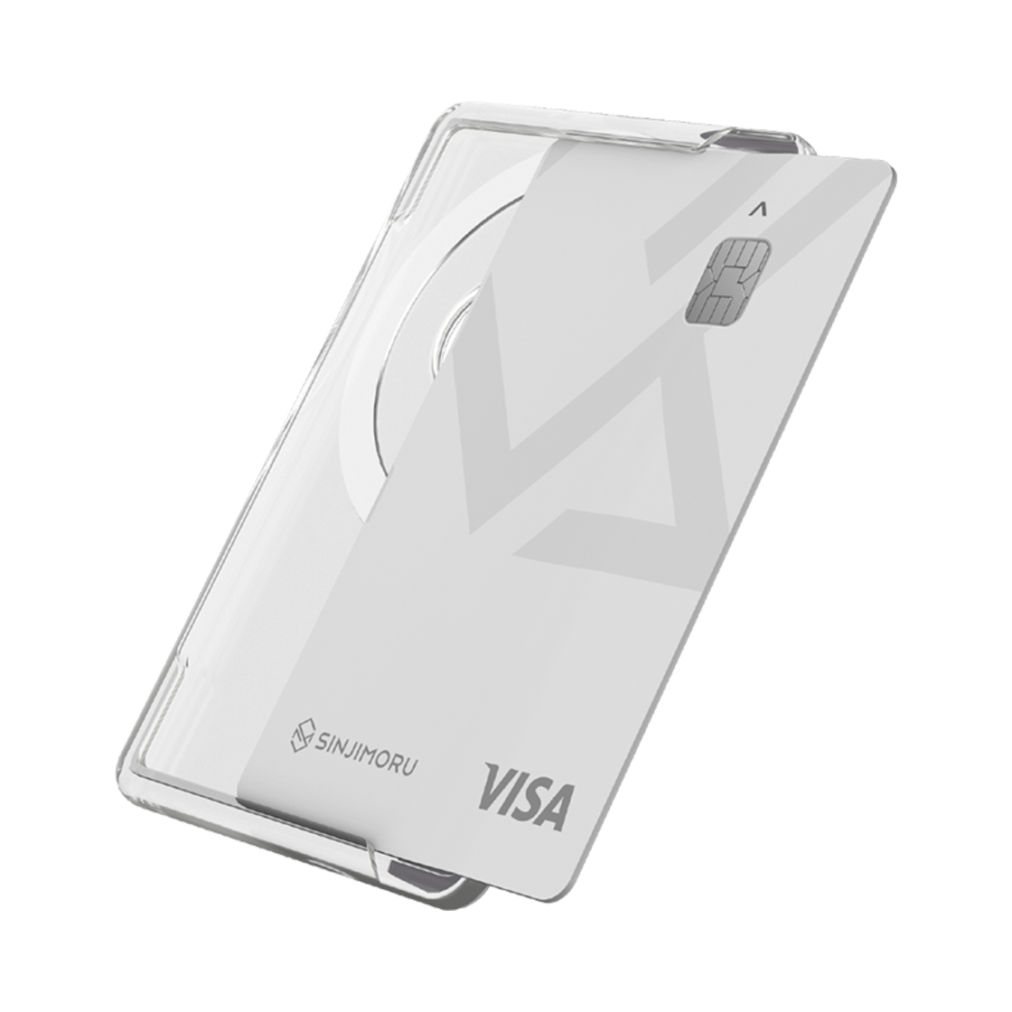 신지모루 맥세이프 슬림 슬롯 사이드 카드 홀더 아이폰 투명 카드지갑 케이스(SINJIMORU MagSafe Slim Slot Side Card Holder iPhone Transparent Wallet Case)