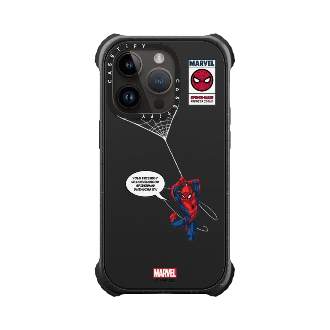 케이스티파이 x 마블 아이폰 스파이더맨 스윙 맥세이프 울트라 임팩트 케이스 매트 블랙(Casetify x Marvel iPhone Spider-Man Swinging Magsafe Ultra Impact Case Matte Black) - 3