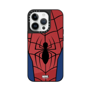 Casetify x Marvel iPhone Spider-Man Suit Magsafe Mirror Case Silver Mirror Black Bumper
