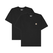 Carhartt Loose Fit Heavyweight Regular Short Sleeve Pocket T-Shirt Black (Bundle of 2)