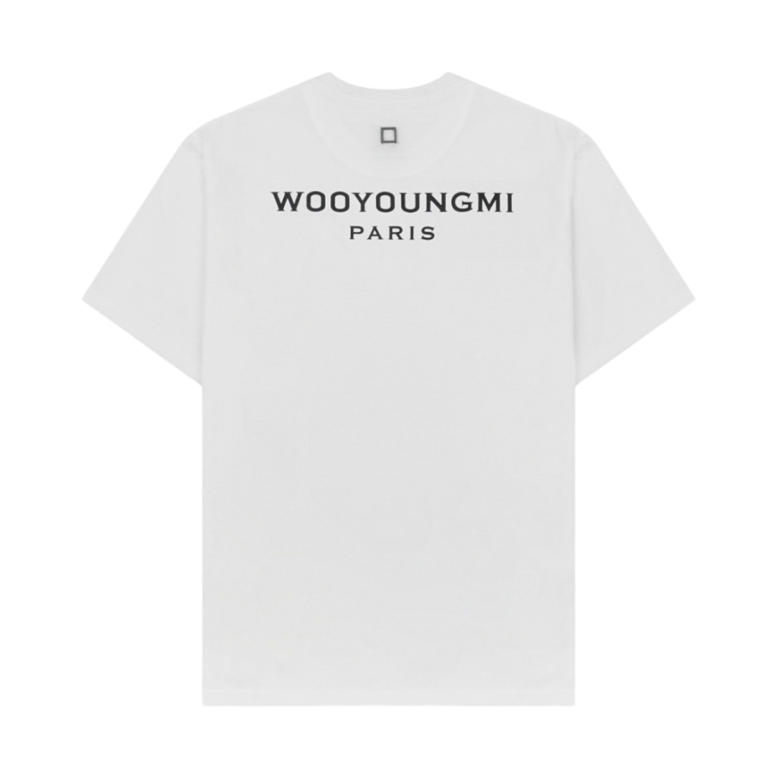 우영미 블랙 백로고 티셔츠 화이트 - 22FW