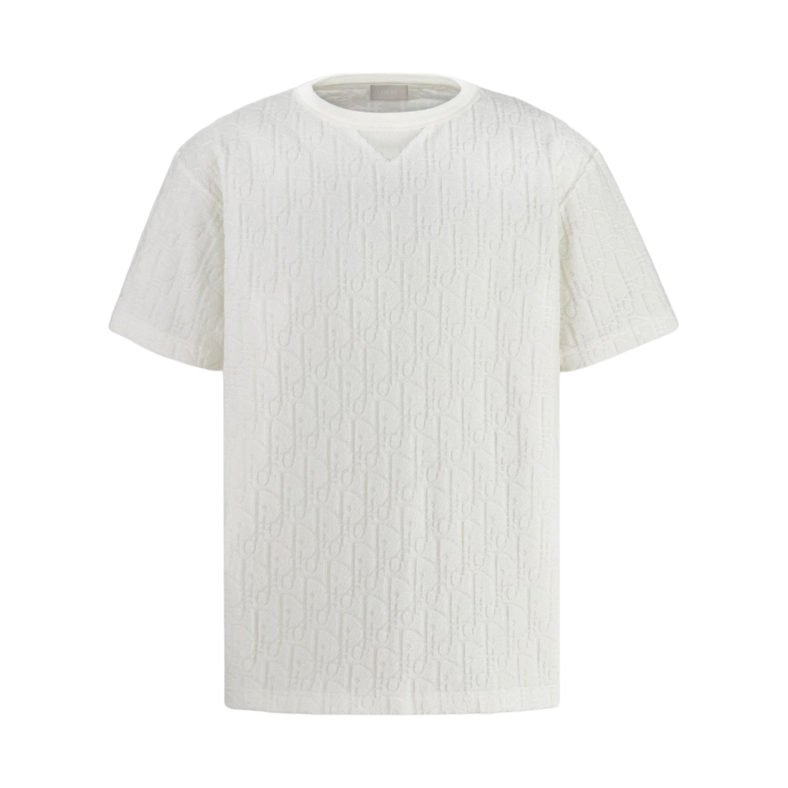 디올 오블리크 릴렉스드 핏 티셔츠 테리 코튼 자카드 오프 화이트(Dior Oblique Relaxed Fit T-Shirt Terry Cotton Jacquard Off White)
