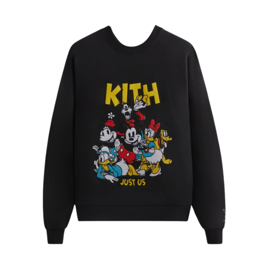 Kith x Disney for Mickey & Friends Forever Vintage Crewneck Black