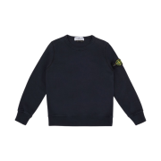 (Kids) Stone Island 61340 Cotton Fleece Crewneck Sweatshirt Navy Blue - 23SS
