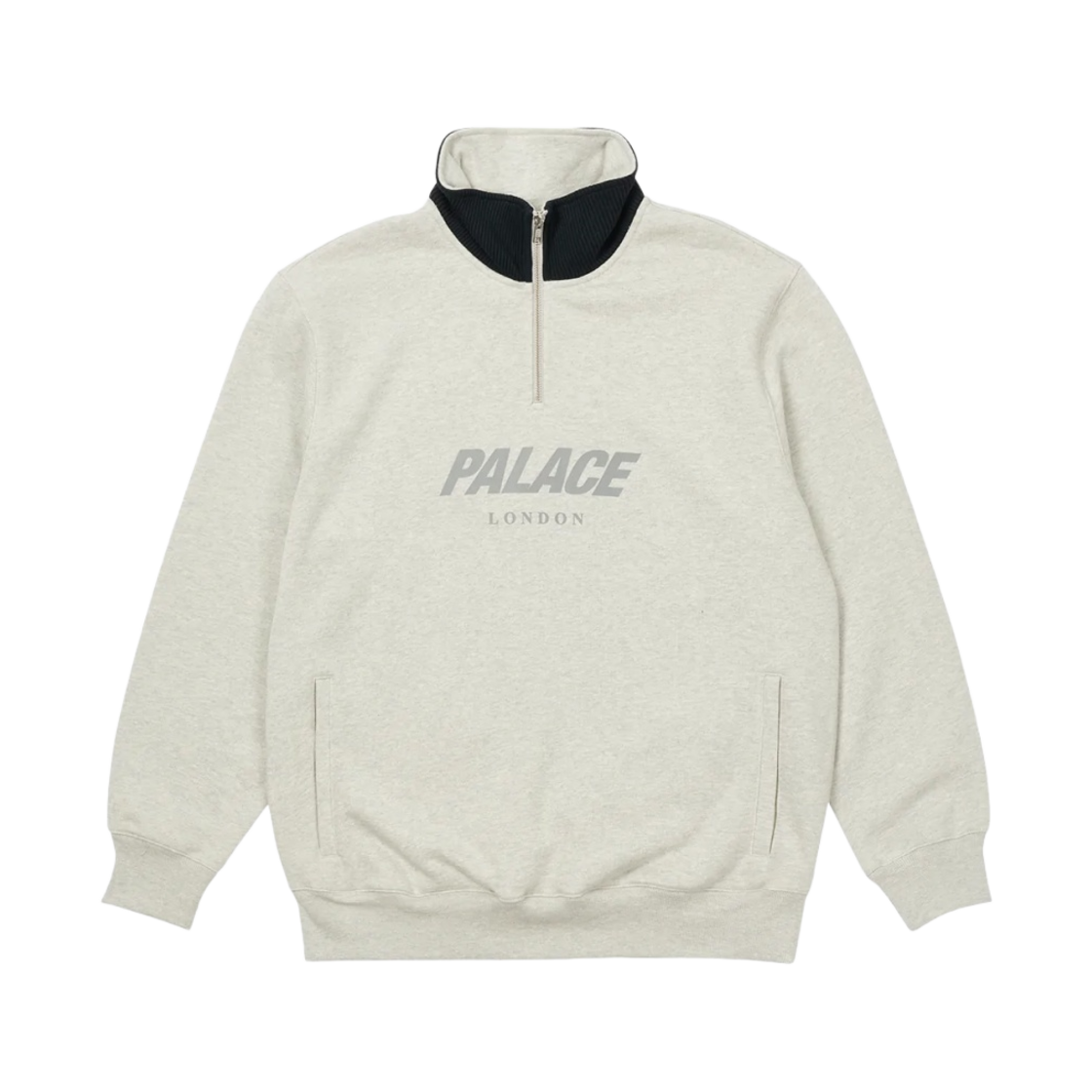 팔라스 립 1/4 집 퍼넬 그레이 말 - 22FW(Palace Rib 1/4 Zip Funnel Grey Marl - 22FW) - 1
