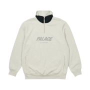 Palace Rib 1/4 Zip Funnel Grey Marl - 22FW