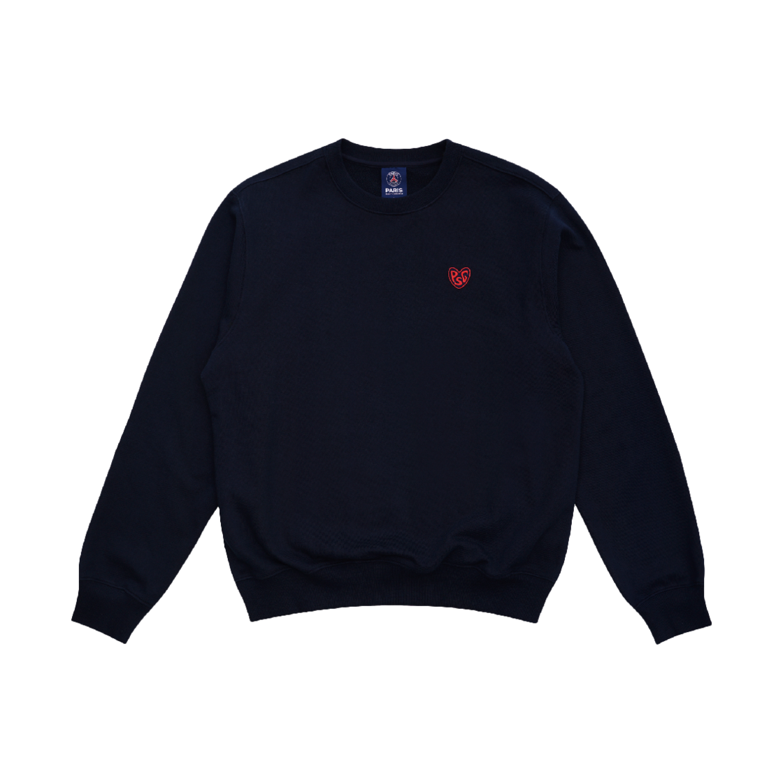 오버더피치 파리 생제르망 스몰 하트 로고 스웻 셔츠 네이비(Over The Pitch PSG small heart logosweat shirts)