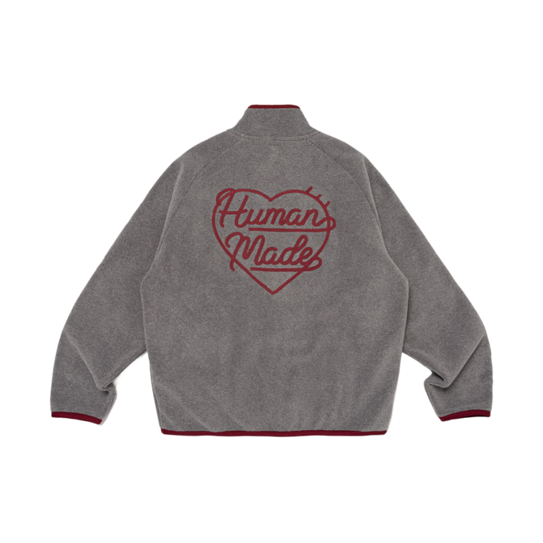 HM28CS019 Human Made Fleece Half-Zip Pullover Gray