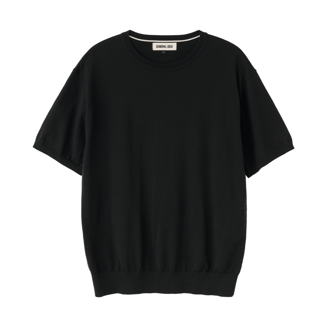 SBE2M05009BK General Idea man essential crew neck half knit black