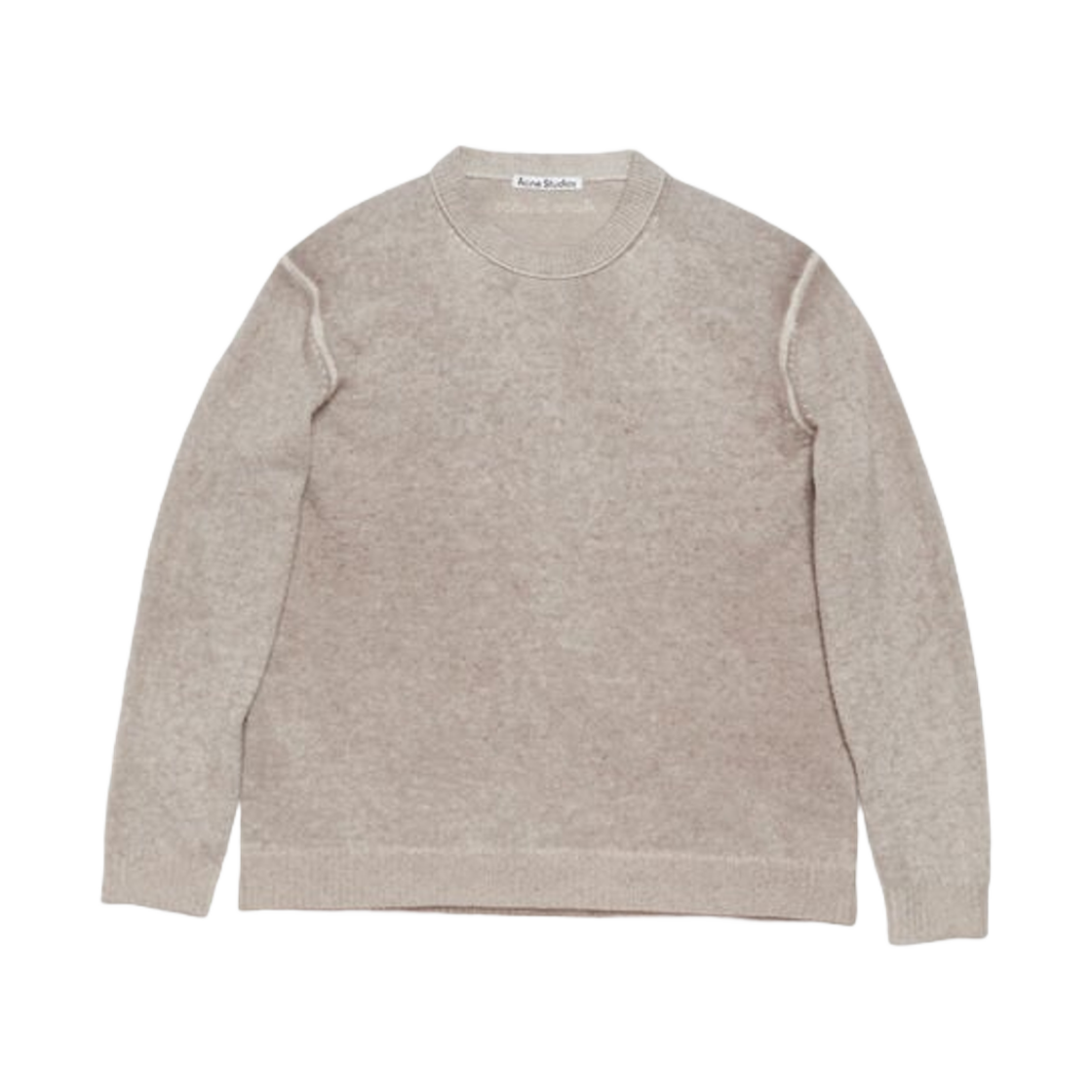 B60328-AEK Acne Studios Printed Crewneck Jumper Beige