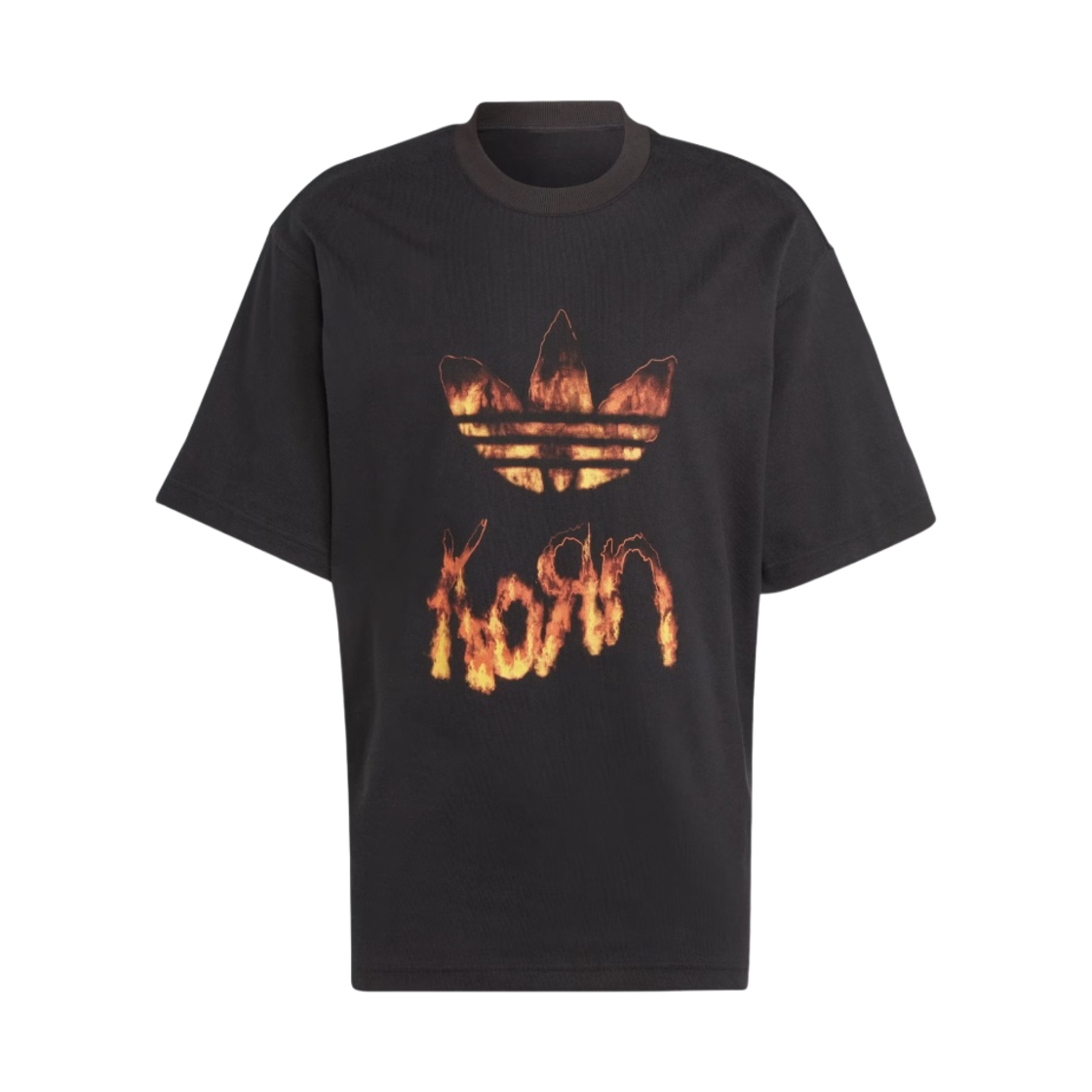 아디다스 x 콘 그래픽 티셔츠 블랙 - KR 사이즈(Adidas x KoRn Graphic T-Shirt Black - KR Sizing)