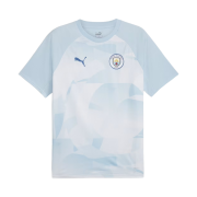 Puma Manchester City 2023/24 Prematch Short Sleeve Jersey Silver Sky Lake Blue