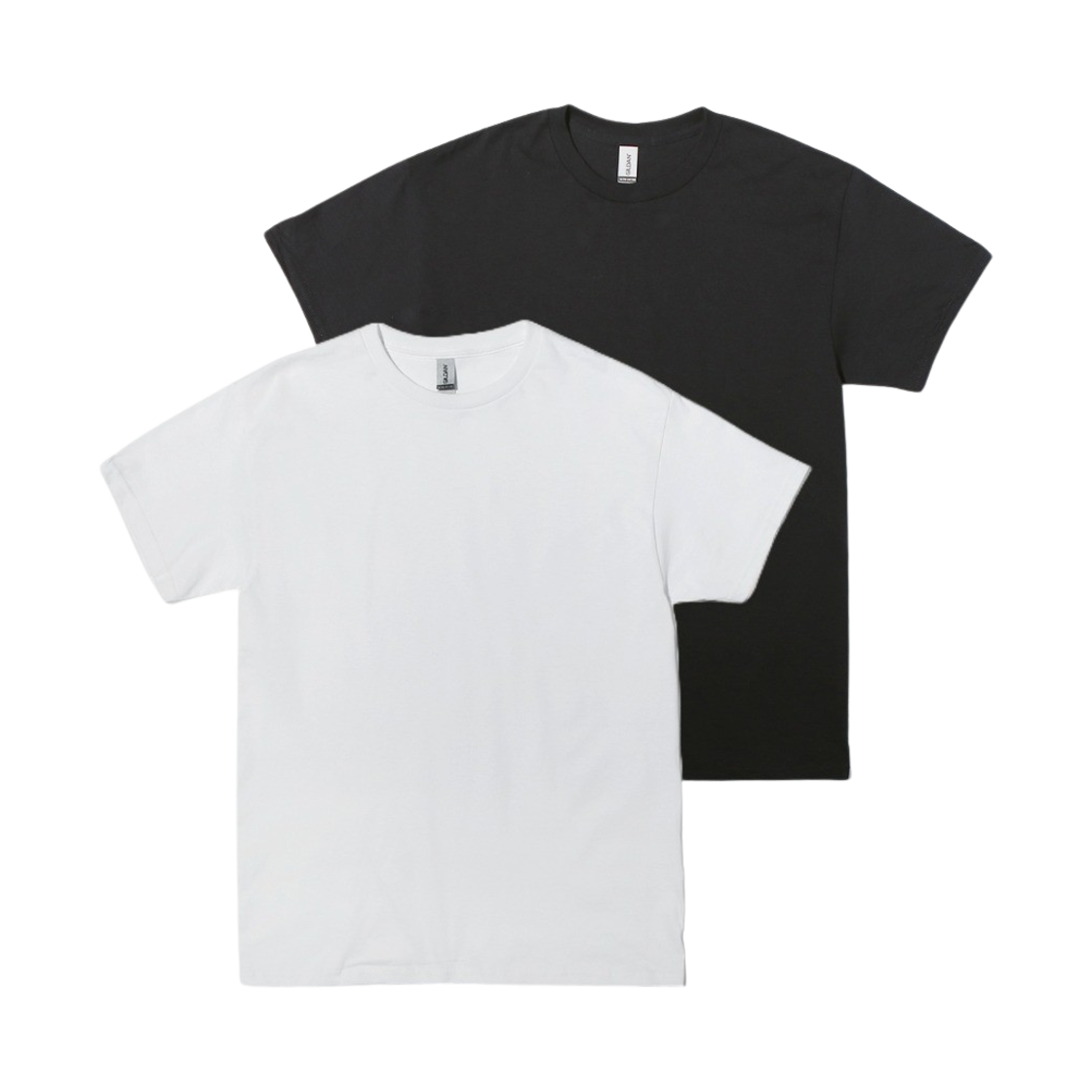 길단 헤비 울트라 코튼 티셔츠 화이트 블랙 (2팩)(Gildan Heavy Ultra Cotton T-Shirt White Black (2Pack))