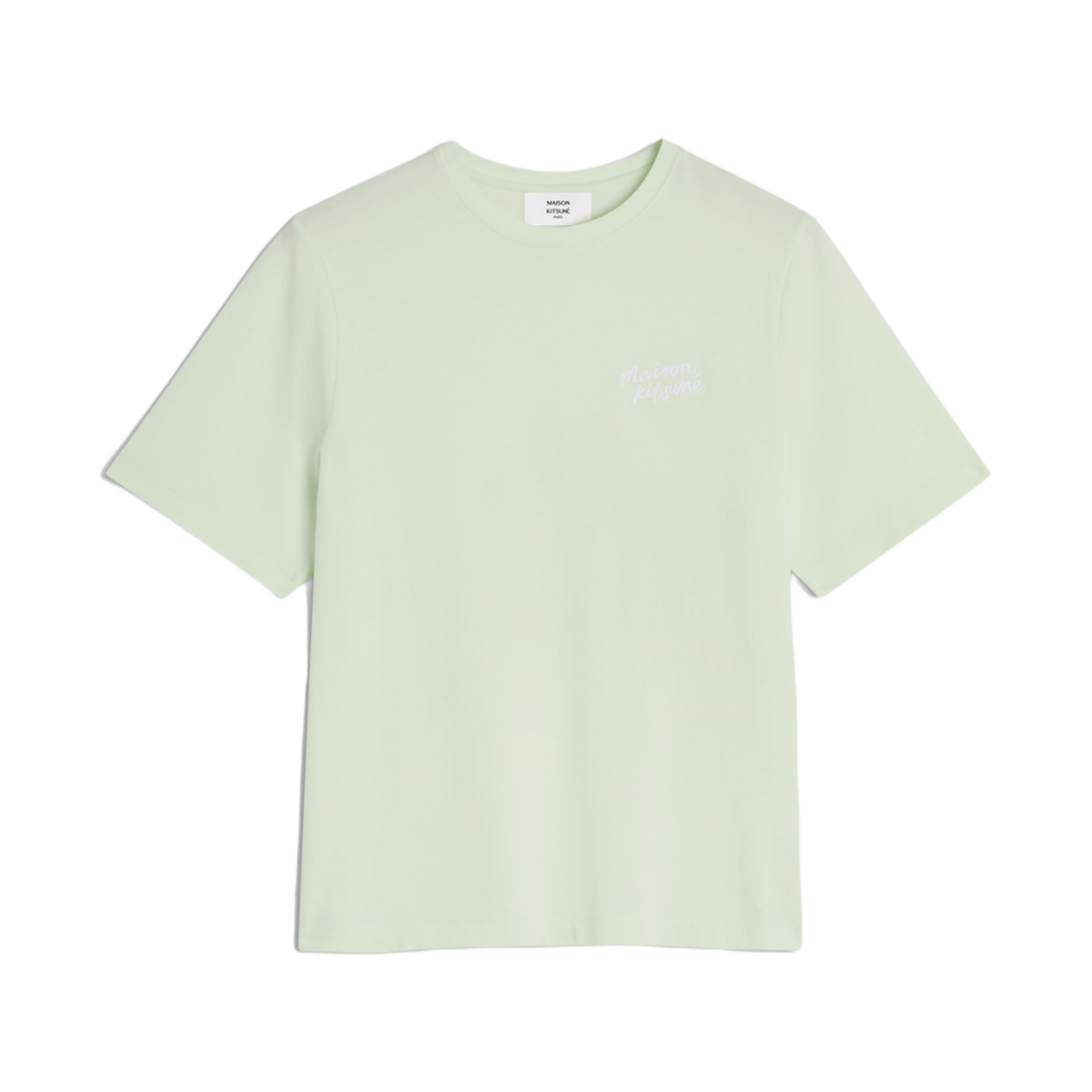 MW00126KJ0119-0128 (W) Maison Kitsune Handwriting Comfort T-Shirt Mint Ice