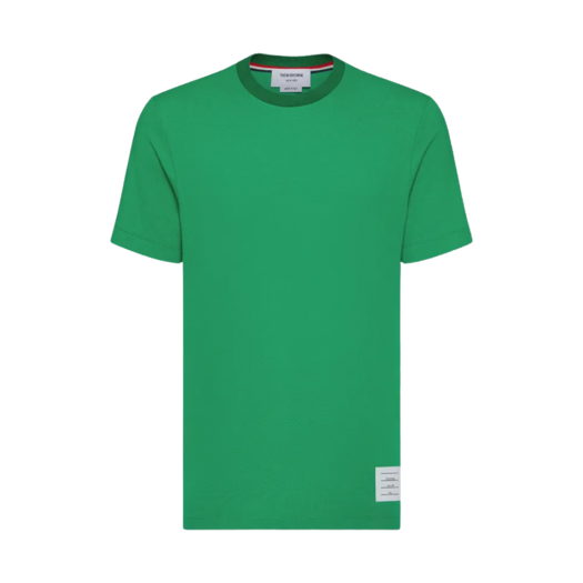 Thom Browne Classic Pique Rib Side Insert 4-Bar T-Shirt Green