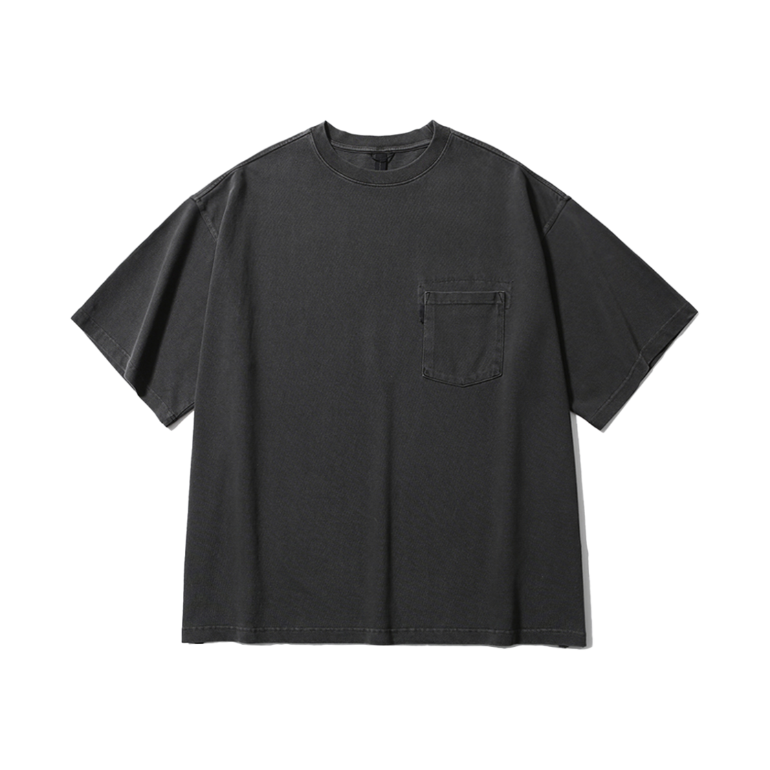 PMF025-02JH07 [SS25] moif Garment Dyed H/S Tee Charcoal