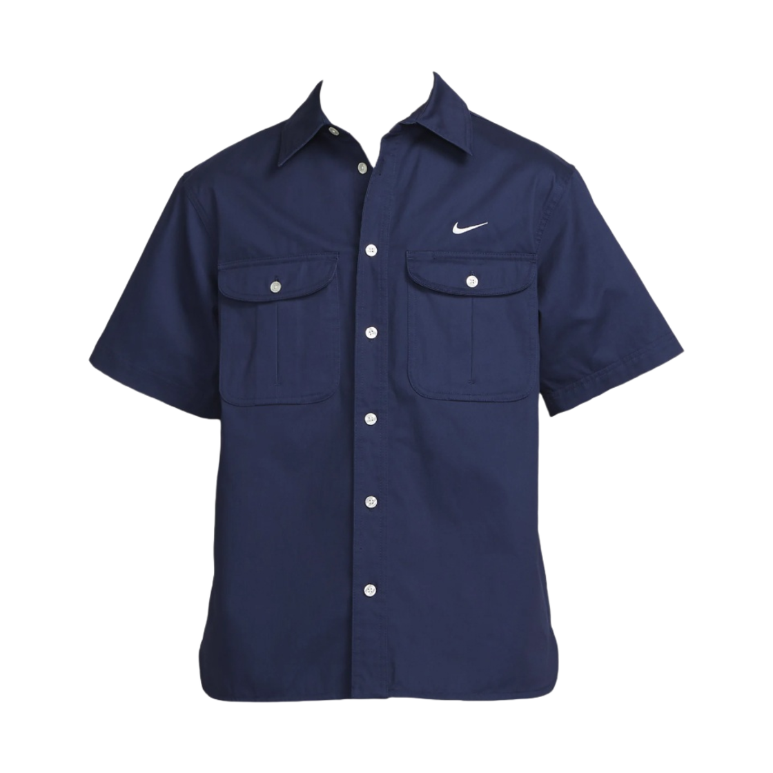 나이키 SB 숏슬리브 우븐 스케이트 버튼 업 셔츠 미드나잇 네이비 - US/EU(Nike SB Short Sleeve Woven Skate Button Up Shirt Midnight Navy - US/EU) - 1