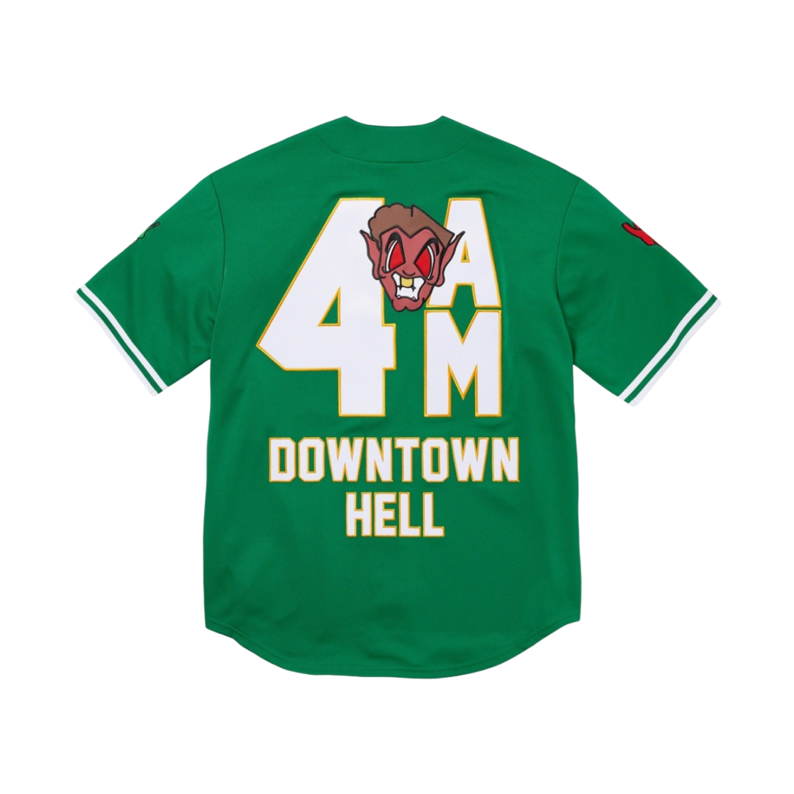 슈프림 미첼 & 네스 다운타운 헬 베이스볼 저지 그린 - 23FW(Supreme Mitchell & Ness Downtown Hell Baseball Jersey Green - 23FW) - 2