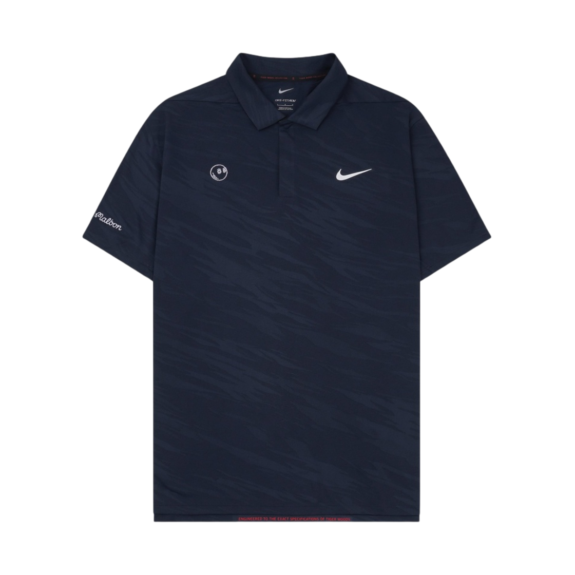 말본 골프 x 나이키 드라이핏 ADV 타이거 우즈 노벨티 폴로 네이비(Malbon Golf x Nike Dri-Fit ADV Tiger Woods Novelty Polo Navy)