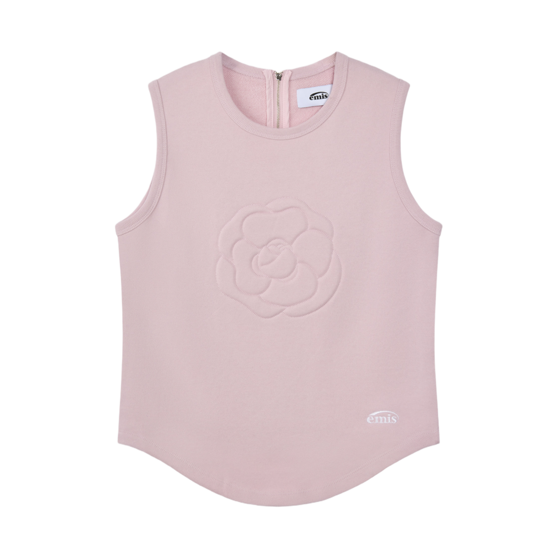 (W) 이미스 로즈 스웨트 슬리브리스 탑 핑크((W) Emis Rose Sweat Sleeveless Top Pink) - 1