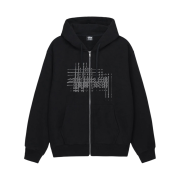 Stussy Refracted Zip Hoodie Black