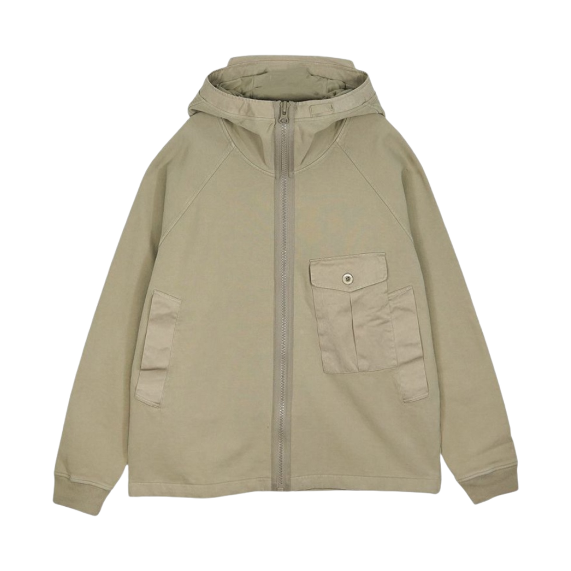 텐씨 가먼트 다이드 지퍼 후드 페일 토프(Ten C Garment Dyed Zipped Hoodie Pale Taupe)