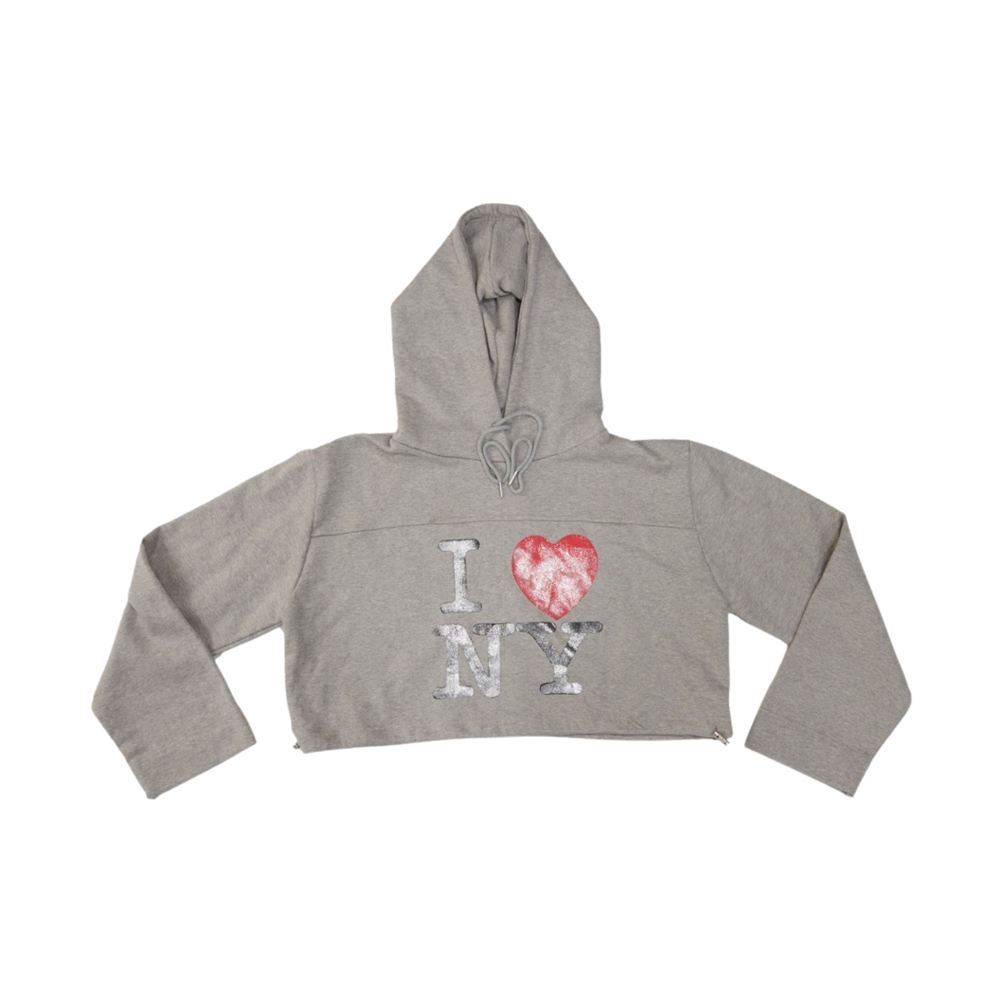 더그레이티스트 크롭 후드 그레이