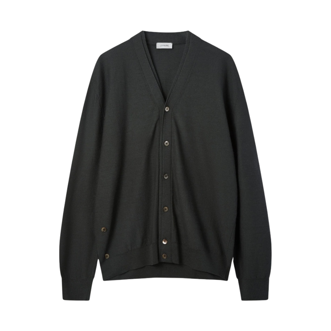 【完売品】LEMAIRE TWISTED CARDIGAN ASH BLACK 르메르 메리노 블렌드 트위스트 가디건 그레이 머스타드 멜란지